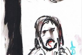 Alberto Astorri disegnato da Renzo Francabandera|Terra Santa