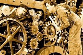 Chaplin in Tempi Moderni