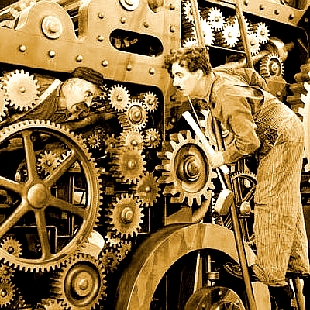 Chaplin in Tempi Moderni