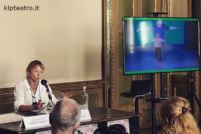 Natalìa Casorati durante la conferenza stampa (ph: klpteatro)