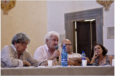 Convegno Geografia della drammaturgia italiana a San Miniato|Gerardo Guccini e Attilio Scarpellini|Convegno Geografia della drammaturgia italiana di Titivillus a San Miniato