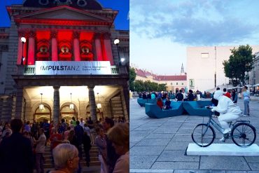 Due immagini dall'Impulstanz di Vienna (photo: Simona Cappellini)|Discordable Bach (photo: Akri Viadis)