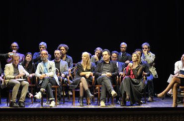 I membri dell'associazione Nazionale Critici Teatrali nella seduta del premio 2013 a Lecce|Luca Ronconi