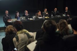 I protagonisti del convegno RE:Search Dance Dramaturgy (photo: Andrea Macchia)|Stefano Tomassini (photo: Andrea Macchia)|Photo: Andrea Macchia|