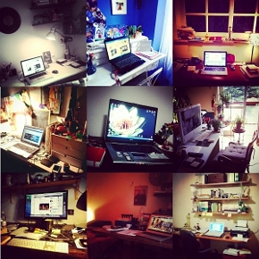 Alcune delle scrivanie della redazione di Klp