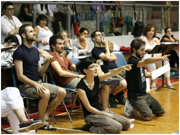 Teatro Sotterraneo durante le prove del Signor Bruschino|Teatro Sotterraneo