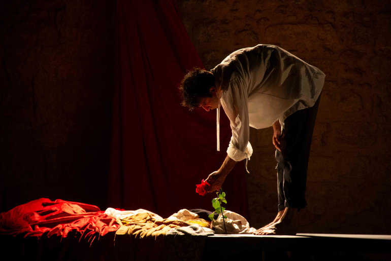 Luigi D'Elia in Caravaggio (ph: Michela Cerini)