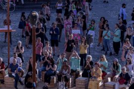 Un momento dell'inaugurazione di Santarcangelo 25 (ph: Pietro Bertora)